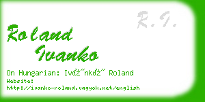 roland ivanko business card